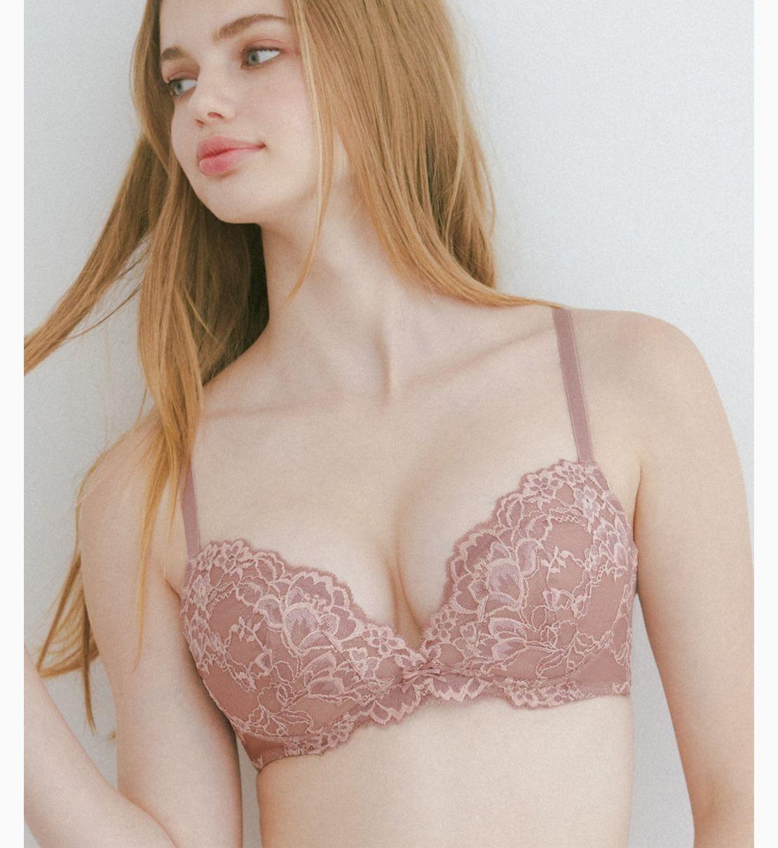 Side to Cup Stretch Lace Non-wire Bra
