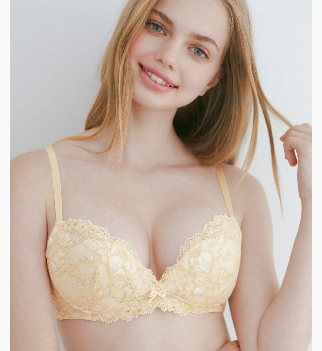 Side to Cup Stretch Lace Non-wire Bra